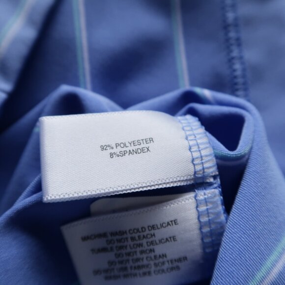 CB Cutter & Buck CB DryTec Blue Striped Indianwood Polo (M) ⛳️ - Picture 7 of 11
